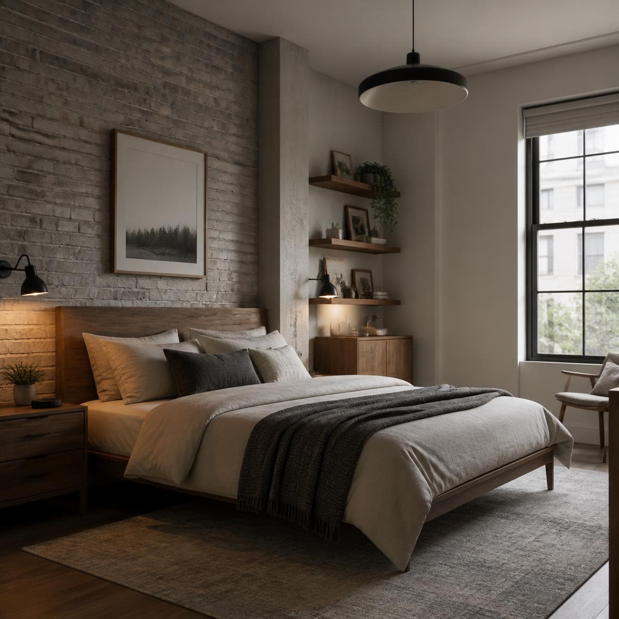 Sypialnia w stylu Industrialnym